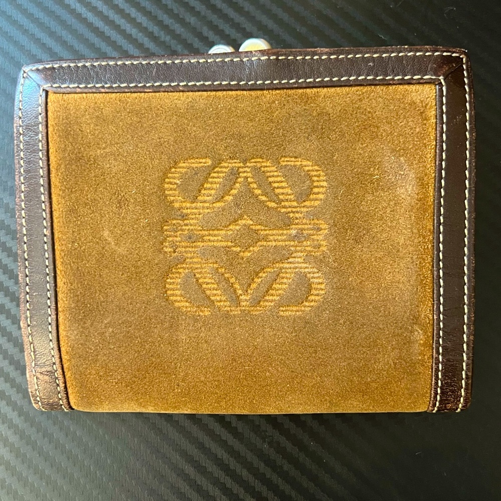 Vintage Suede and Leather Loewe wallet